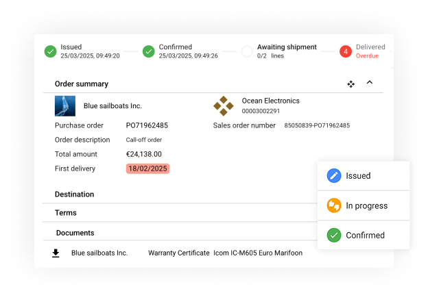 tradecloud orders management
